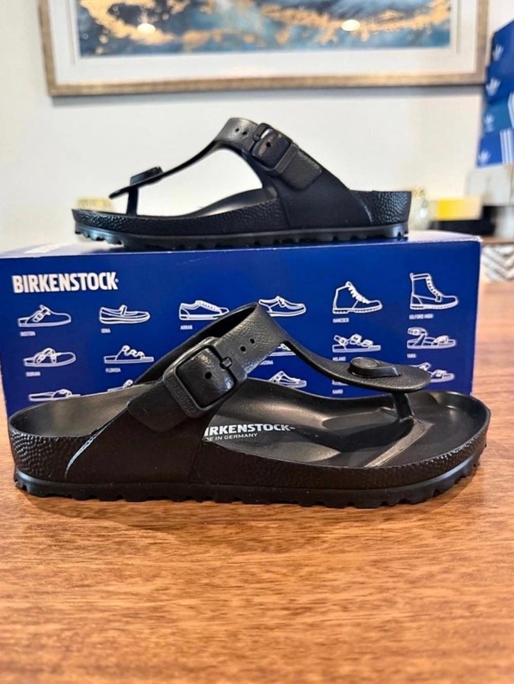 Birkenstock Gizeh EVA Black Buckle Sandals-Size 9W/7M BNIB- Regular Fit